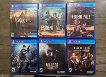 $100 for all - Playstation 4 Resident Evil Games Lot (no booklet manuals)