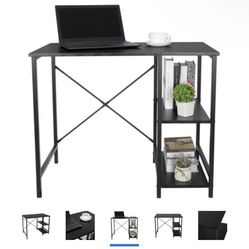 Computer Desk Writing Desk Corner Workstation PC Table, Black