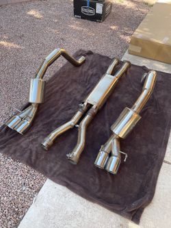 Chevy C6 Corvette Z06 ZR1 Bullet Axle Back Exhaust System Round Tips #FCOR-0465