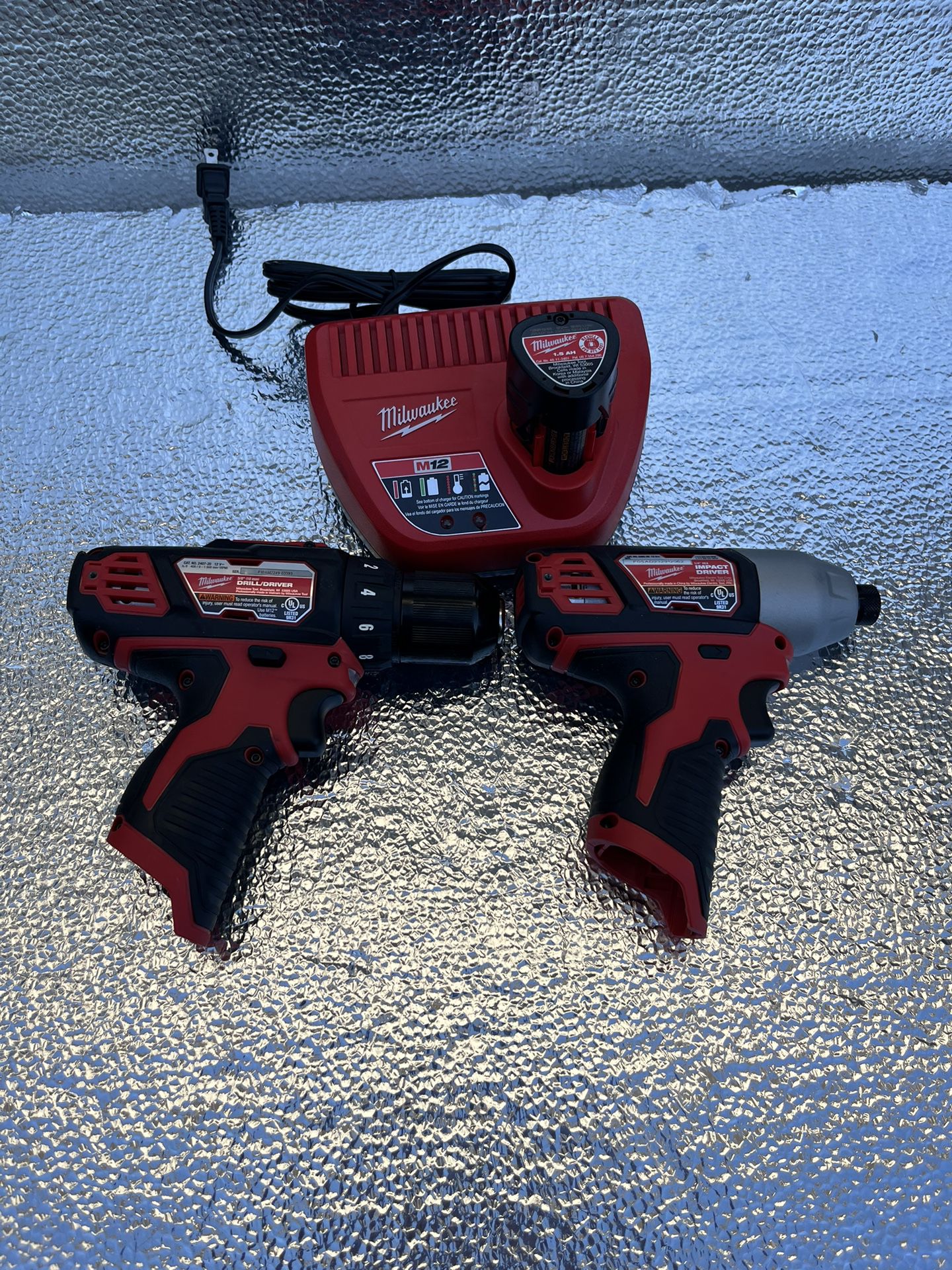 Milwaukee M12 Drill/ Driver And  Impact Driver 