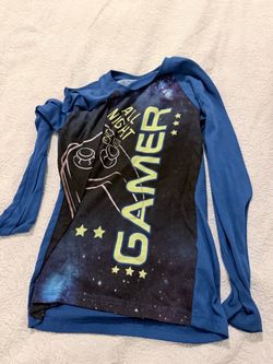 Gamer All Night Long Sleeve Shirt