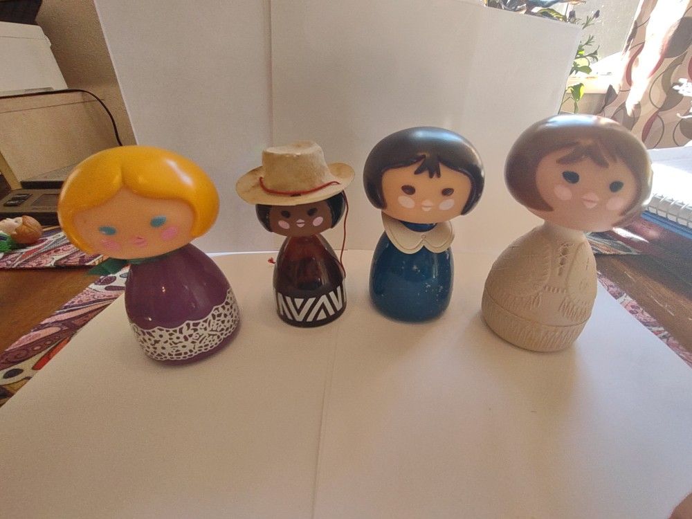 (4) Vintage AVON Small World Perfume Bottles Some Still In for Sale in