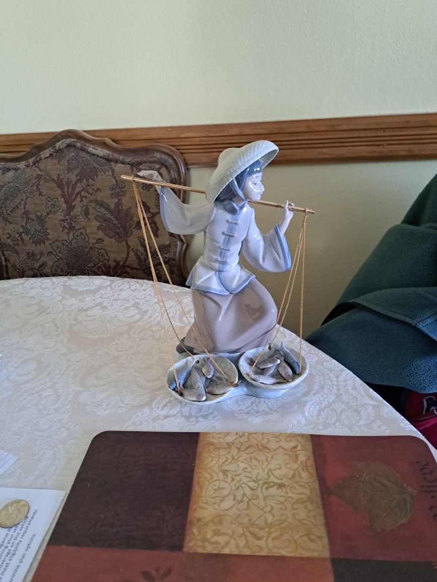 Vintage Lladro "Fish A Plenty"