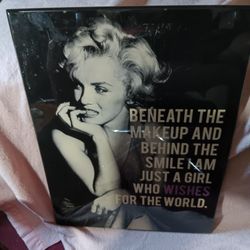 Marilyn Monroe Glass Poster 