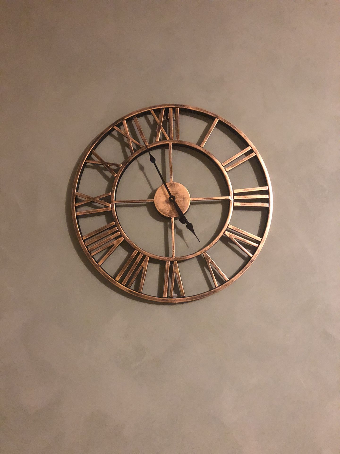 20” Iron Metal Vintage Clock