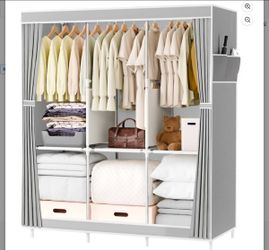 Brand New Portable Closet Organizer and Storage Gray