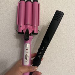 Hair Waver & Revlon Flat Iron Set