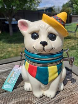 Cinco De Mayo Cat Cookie Jar