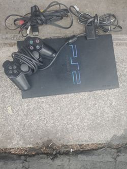 Sony PlayStation 2 Console with Controller and Cables