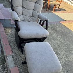 Rocking Chair With Stool