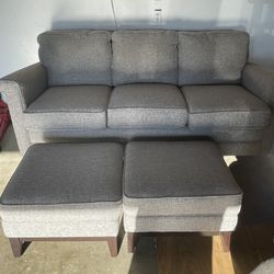 New Couch And Ottomans