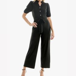 Brand New (Size 10) Womens Monaco Stretch Ity Jumpsuit W/Self Tie Belt jumpsuit 