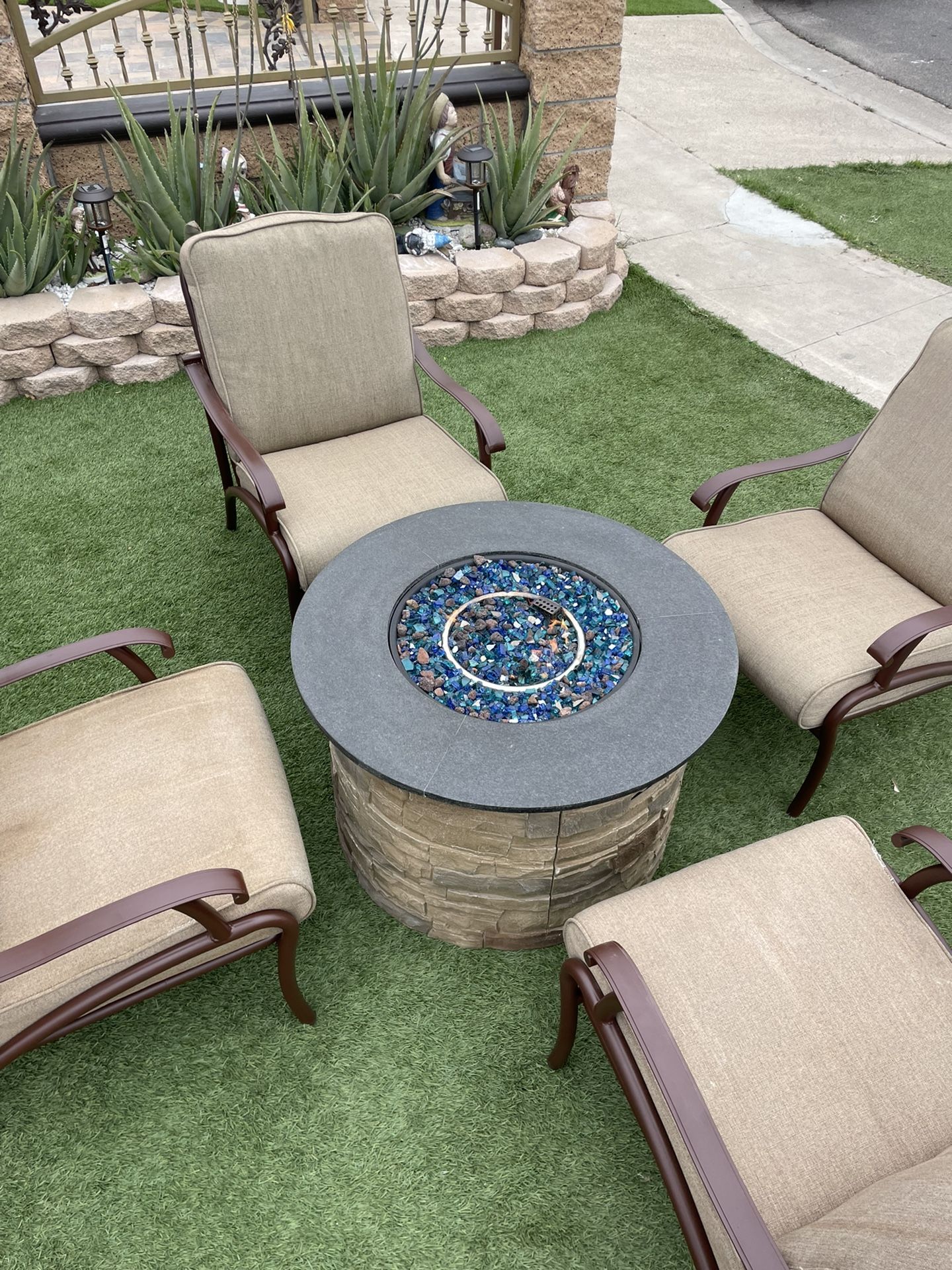 Patio Set Fire 🔥 Pit 9 Pcs