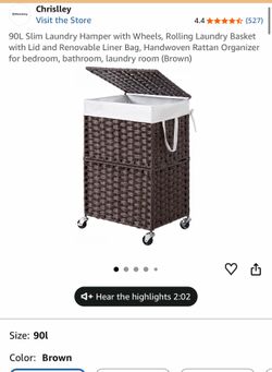 Laundry hamper new in box $35