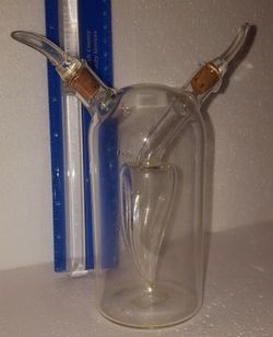 Simax Glass Oil & Vinegar Pepper Shaped Cruet Heat Resistant