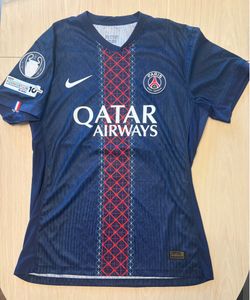 PSG 2024/25 Home Jersey - Nuno Mendes #25 (Size L - Player Version)