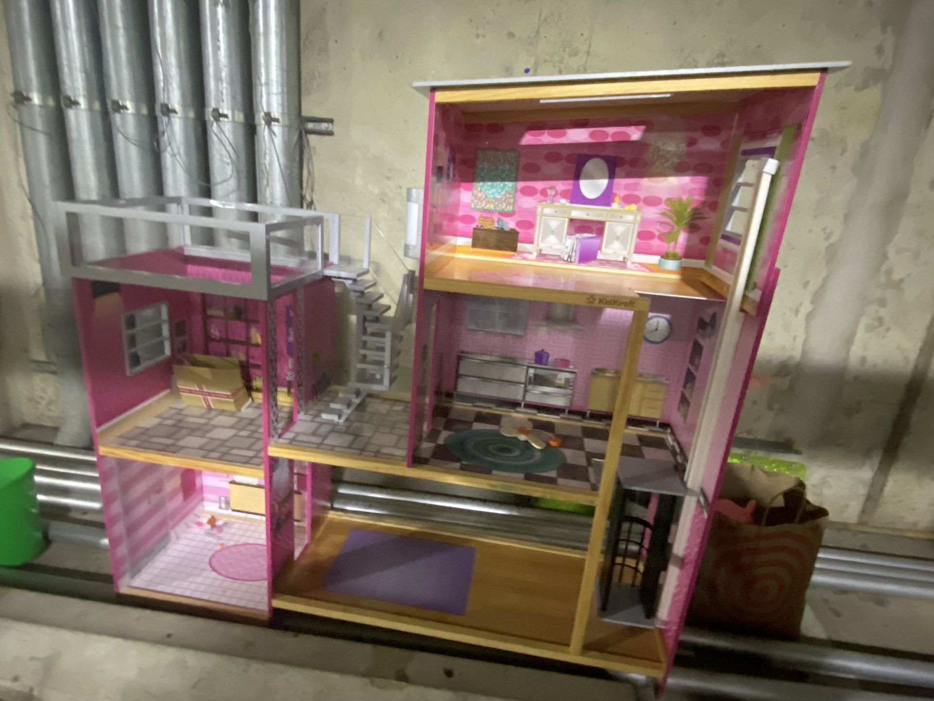 Used Doll House With Accessories