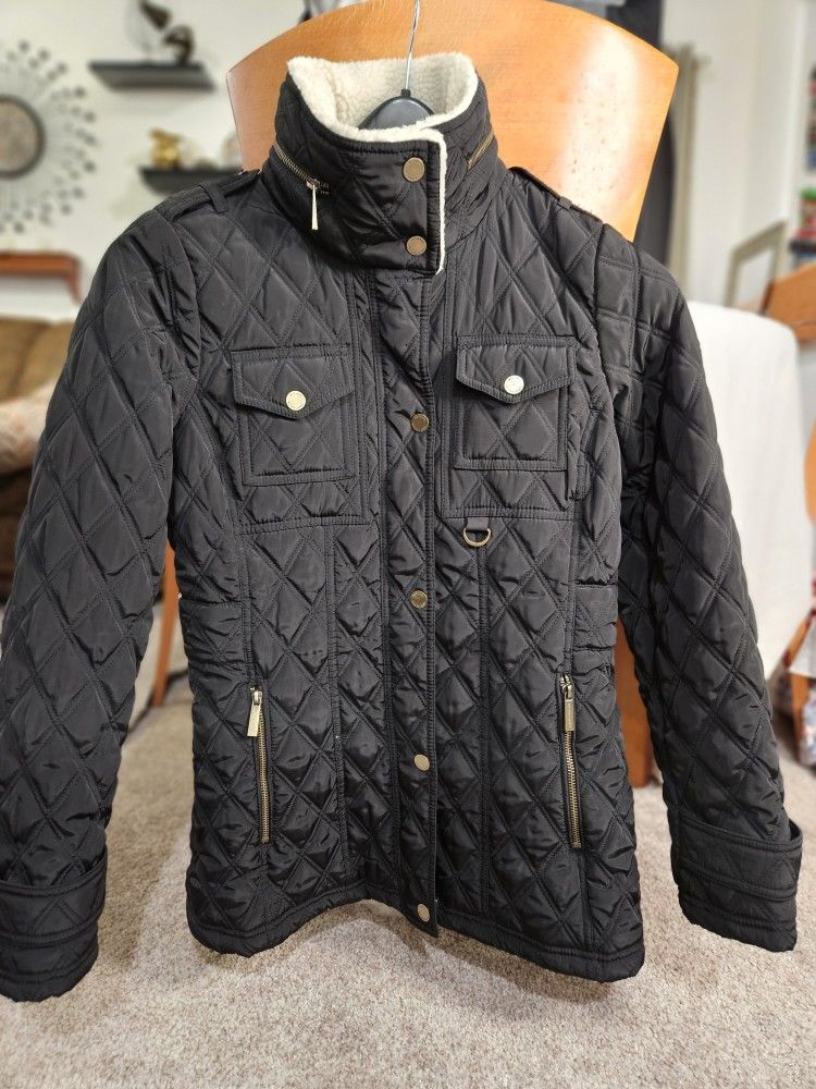 Michael Kors Black Quilted Jacket. Size S
