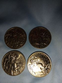 Monedas de selia cruz dé 25 Centavos con la pm