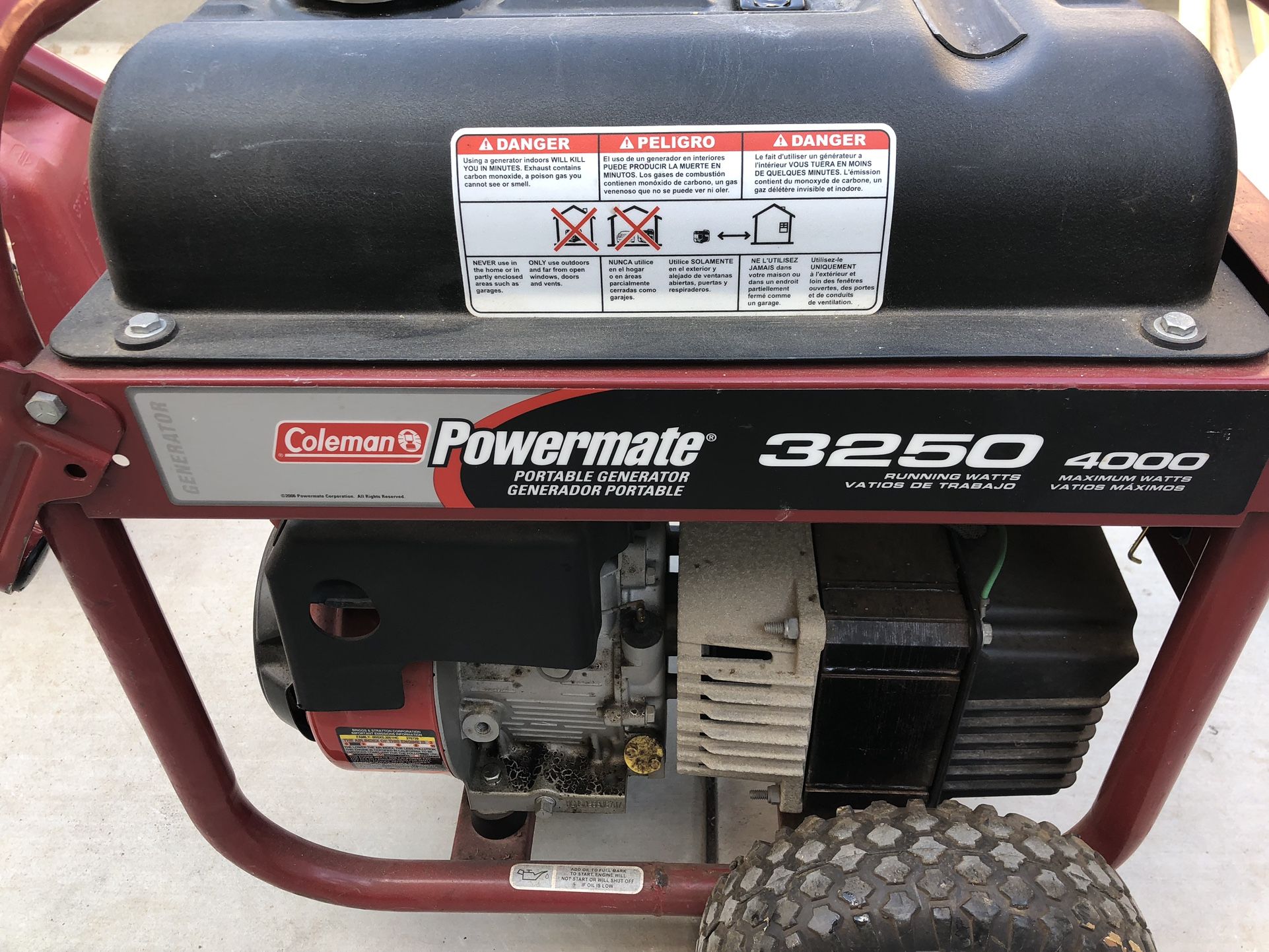 6.0 HP Briggs & Stratton Powermate Generator