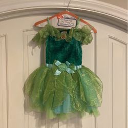 Disney Store Premium Tinker Bell Costume Size S 5/6 with Light Up Wings