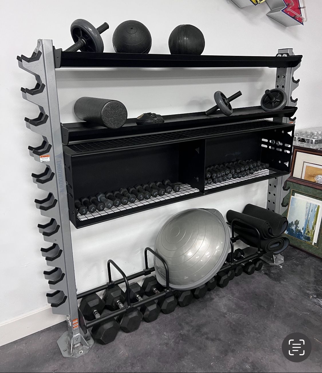 Steel barbel rack for gym 