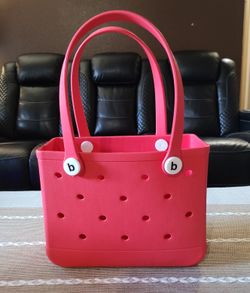 Eva Summer/Beach Tote Rubber Bag (Unbranded) Red