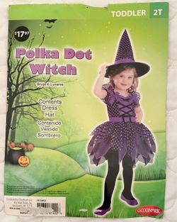 Costume “Polka Dot Witch” Toddler Size 2T