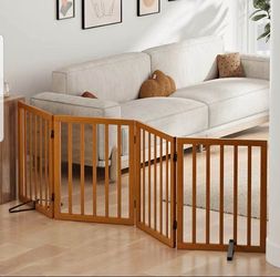 Foldable Dog Gate Freestanding.