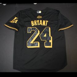Kobe Bryant..Dodger Baseball...Black/Gold Jersey..