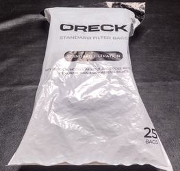 Genuine Oreck AK11125 Standard Filter Bags For XL Models W/O Bag Docks - 25 Pk