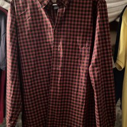 5..11 Tactical Men’s Long Sleeve Shirt, Red & Black Small Check, Size Large, New  $28.00