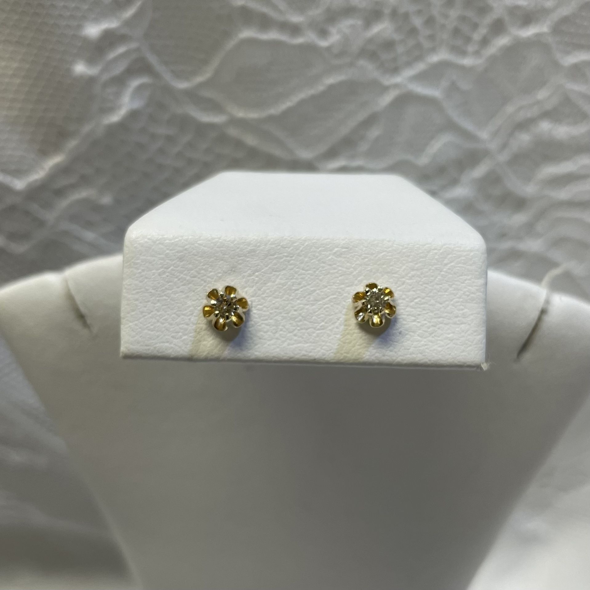 14k Baby Diamond Earrings