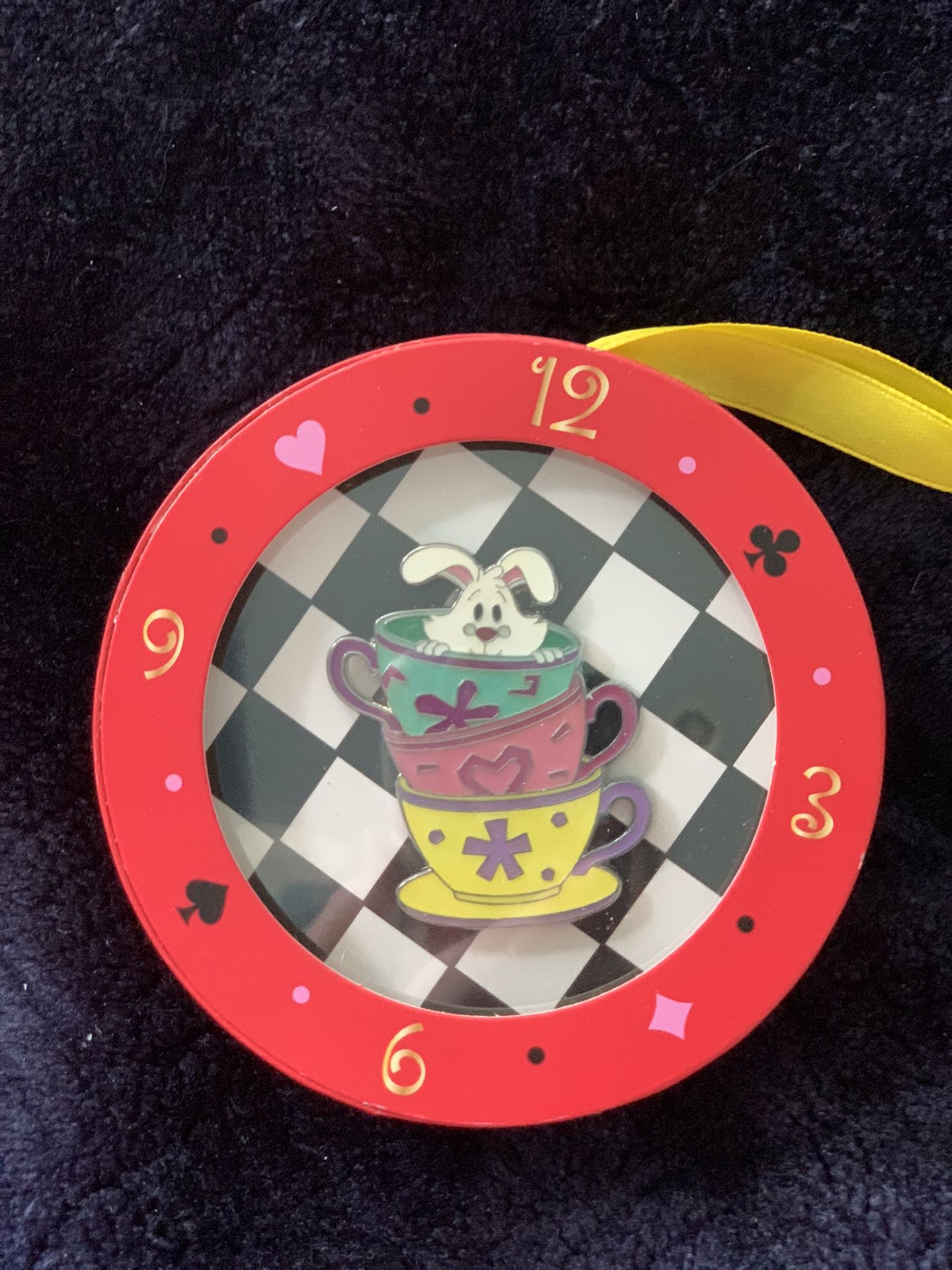 Limited Release White Rabbit & Teacup Pin and Ornament- New With Tags