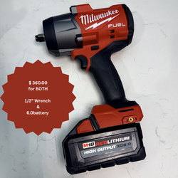 Milwaukee 1/2 Impact Wrench & 6.0 High Output battery