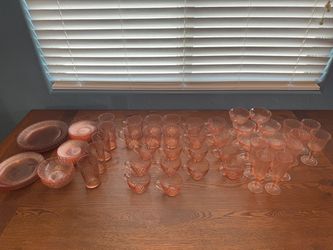 rosaline pink swirl glass