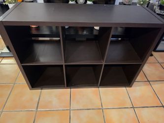 Dark brown shelves/cube organizer