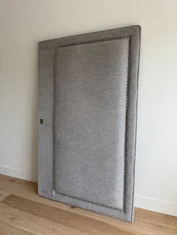 King Size Upholstered Bed Frame - Light Gray, Like New