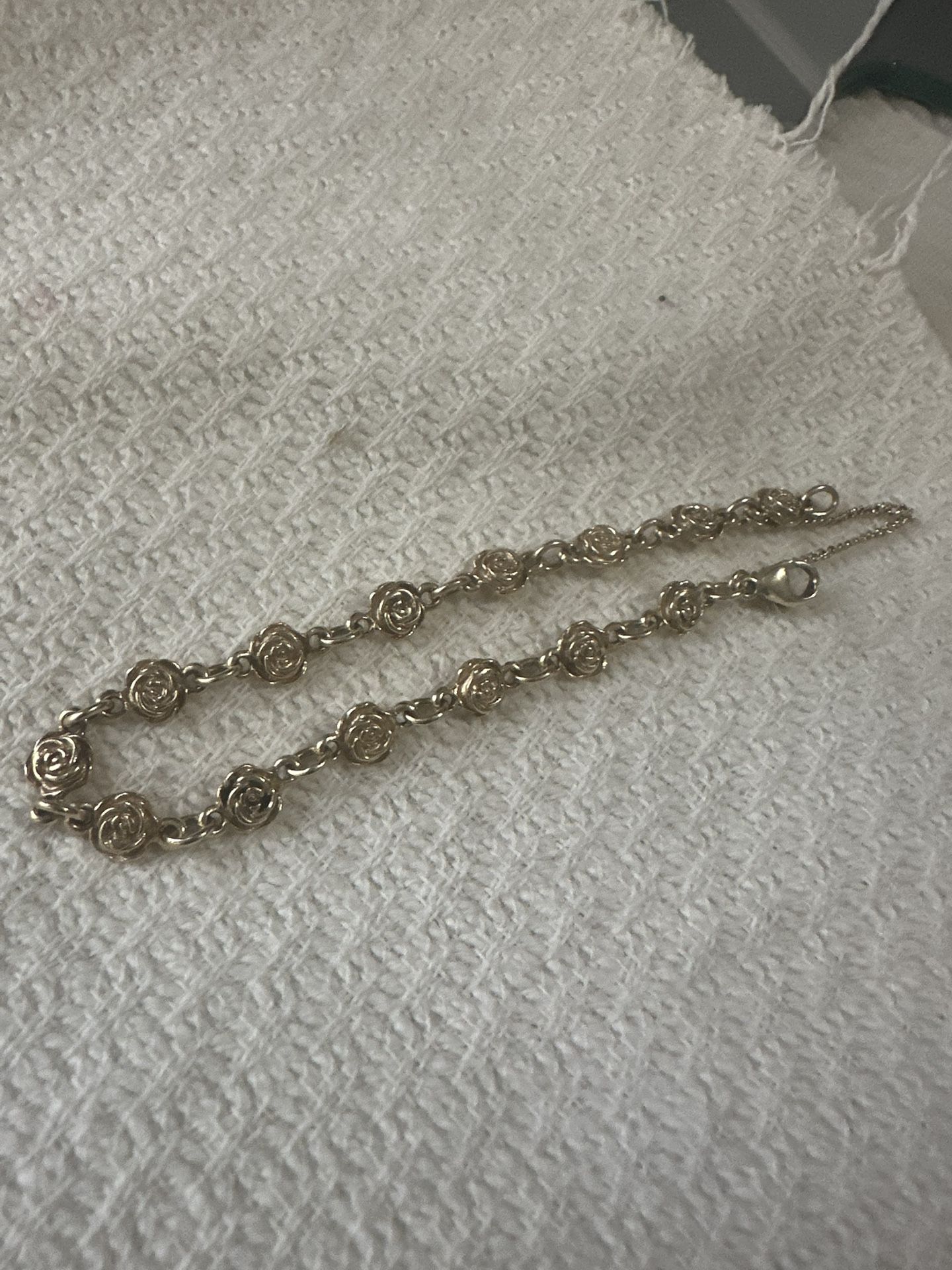 Retired James Avery Rose Bracelet