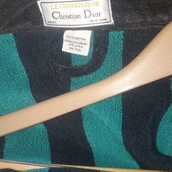 Christian Dior Green Strip Robe