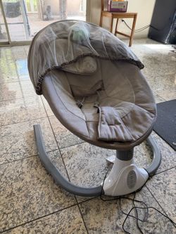 Electric Baby Swing with Canopy - Gray