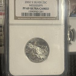 2002-Silver Mississippi Quarter 