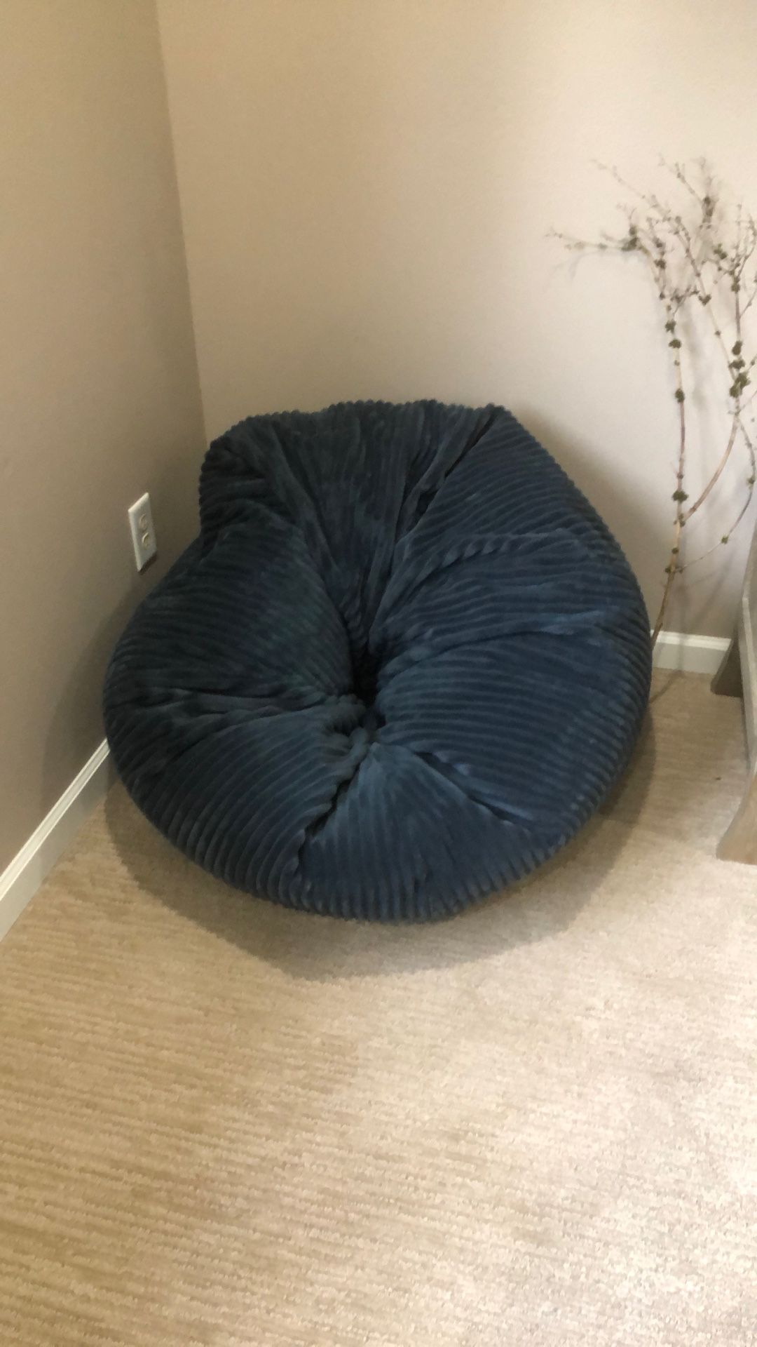 Pottery Barn Blue Large Bean Bag