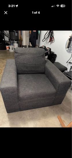 Gray Upholstered Accent Chair