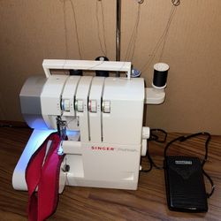 Singer ProFinish Sewing Machine Serger 14CG754 Working Good. You Can use 2 , 3 or 4 Threads for a Variety of Stitch Combinations. $200 Firm On Price