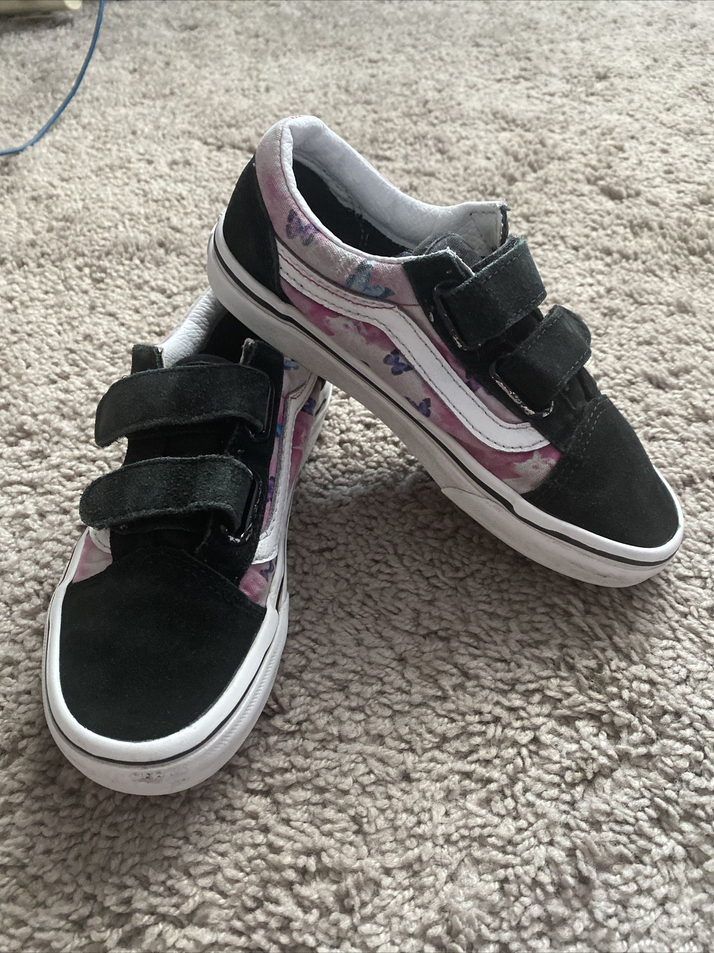 Vans Of The Wall Skateboarding Shoes Girls Size 13.5 Kids