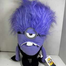 Despicable Me 2 Purple Evil One Eyed Minion Stuffed Plush Doll 16 in Toy Factory