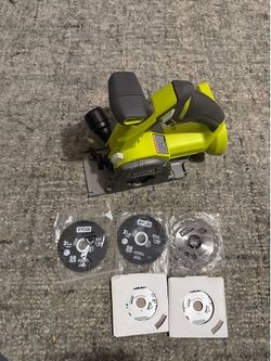 Ryobi One+ HP 18V Cordless 3-3/8” Multi Material Plunge Saw with 5 Blades!
