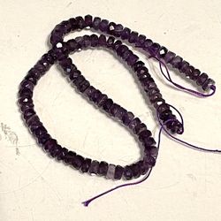 Strand Of Faceted Amethyst Beads 