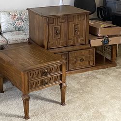 3 Vintage 1970 Marshall Field Tables 